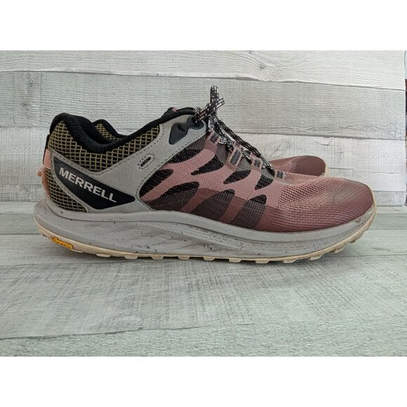 Merrell Shoes - Merrell Antora 3 Vibram Sole Running Shoes Rose/Black Size 9.5